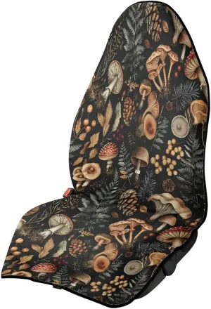 Yewattles Mushroom Pattern Non-Slip Bucket Towel Seat Cover Waterproof Sweat Seat Cover Universal Fit Car Van Sedan Truck SUV Running Hiking Swimming Gym Beach Surfing Activities Machine Washable