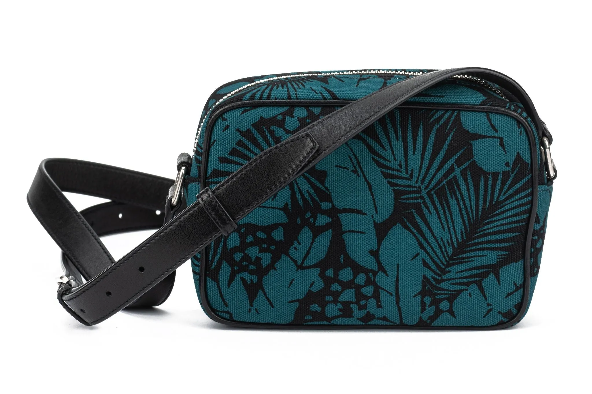 YSL New  Crossbody Palm Tree Print Green