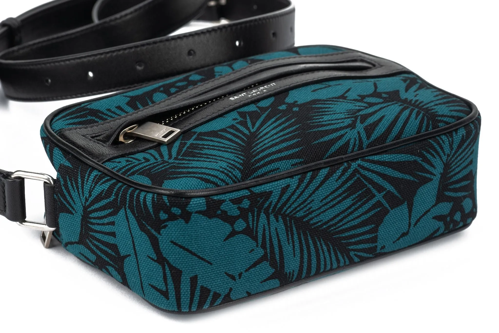 YSL New  Crossbody Palm Tree Print Green