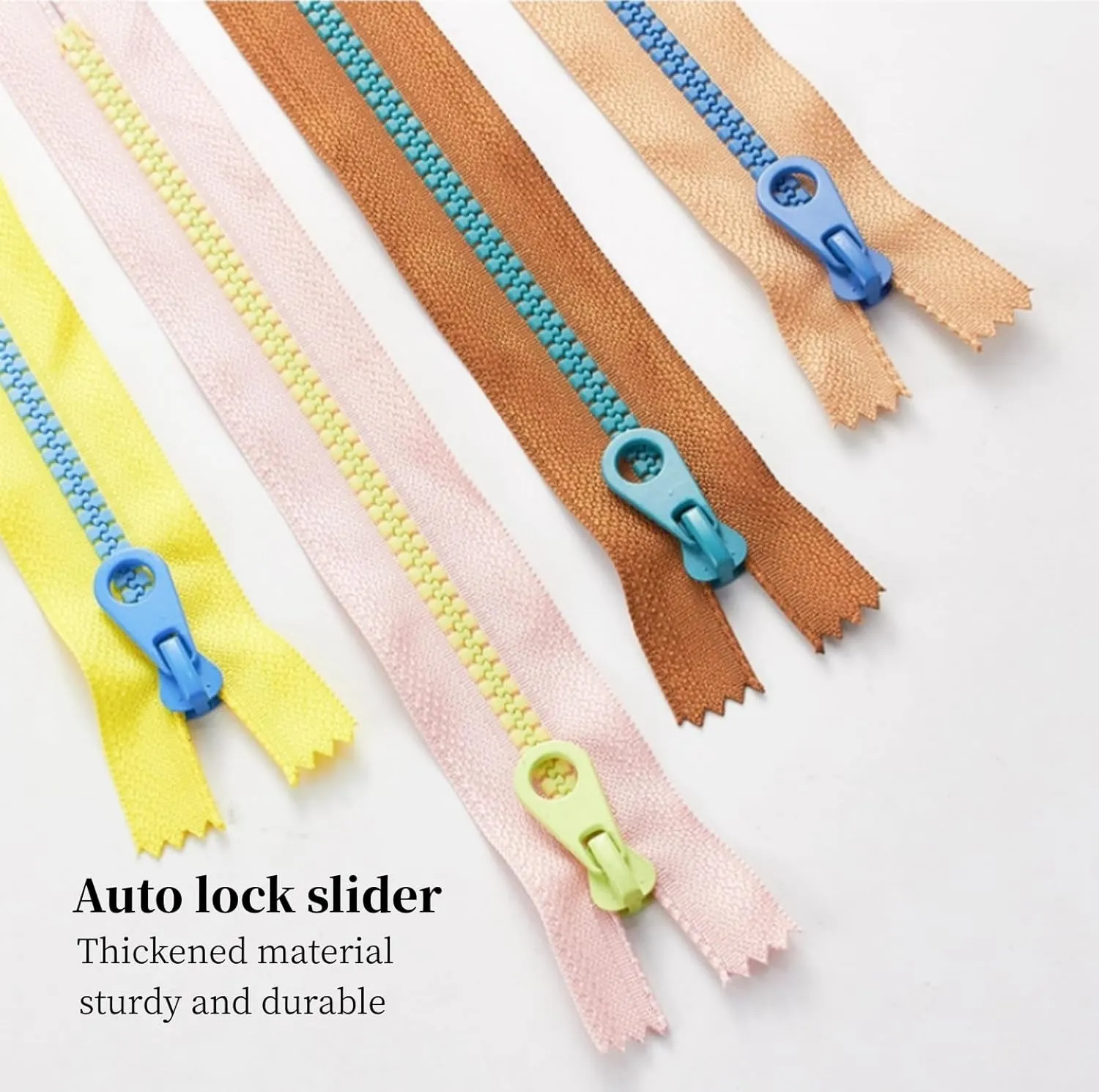 Zippers Colorful Resin Plastic Zippers8pcs #5 Close-end Non Separating Zipper for Purses Bags Pockets Handbags DIY Sewing Craft Mixed 8 Colors Resin Zippers 30cm 11.8inch