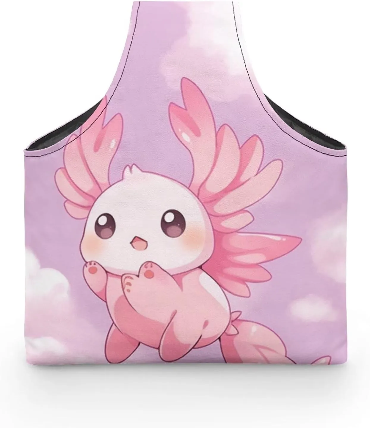 ZUXONGSY Axolotl Yarn Bags for Crocheting Portable Knitting Bag Pink Yarn Storage Organzier Holding Knitting Needles,Large